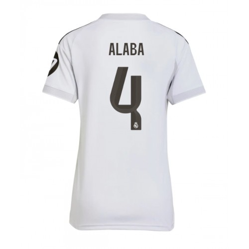 Real Madrid David Alaba #4 Dámské Domácí Dres 2025-26 Krátký Rukáv Real Madrid David Alaba #4 Dámské Domácí Dres 2025-26 Krátký Rukáv